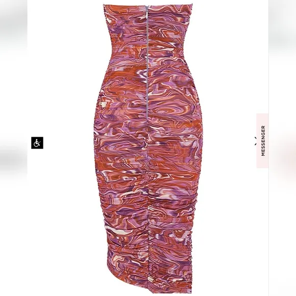 House of CB Sasha Midi Dress - Purple Swirl
