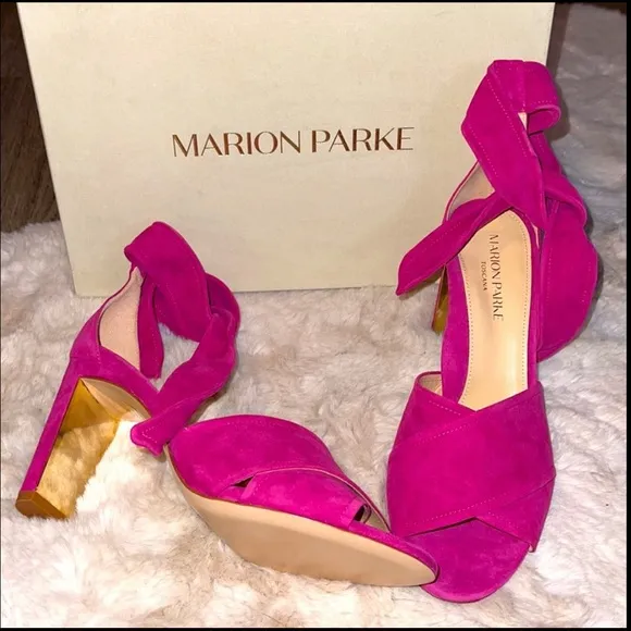 🎉HP🎉 Marion Parker Woman’s Magenta Suede Leah Heels Size 40 (US 9)