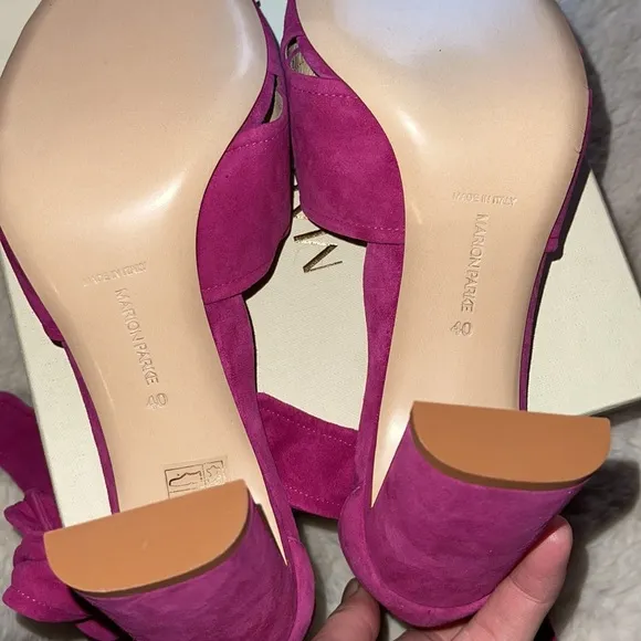 🎉HP🎉 Marion Parker Woman’s Magenta Suede Leah Heels Size 40 (US 9)