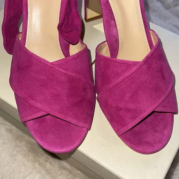 🎉HP🎉 Marion Parker Woman’s Magenta Suede Leah Heels Size 40 (US 9)