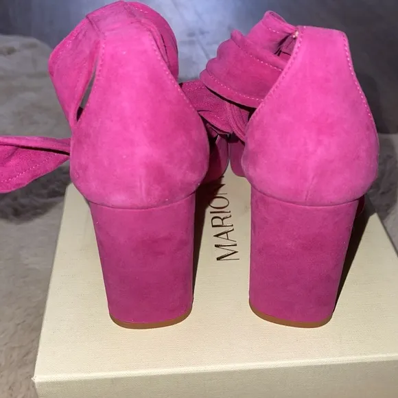 🎉HP🎉 Marion Parker Woman’s Magenta Suede Leah Heels Size 40 (US 9)