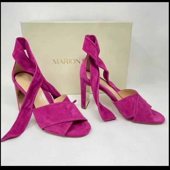 🎉HP🎉 Marion Parker Woman’s Magenta Suede Leah Heels Size 40 (US 9)