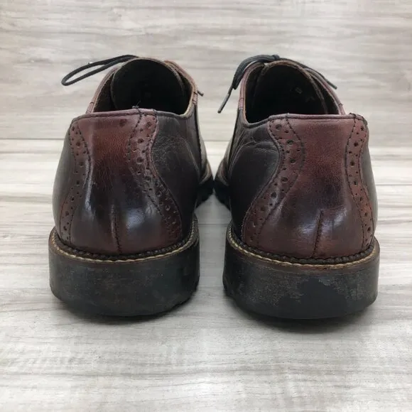 H.S. Trask Oxfords Mens 13M Brown Two Tone Leather Lace Up Dress Shoes