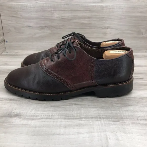H.S. Trask Oxfords Mens 13M Brown Two Tone Leather Lace Up Dress Shoes
