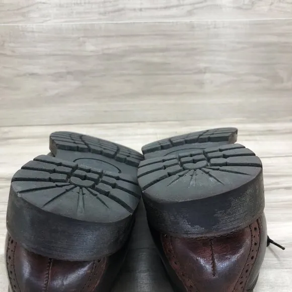 H.S. Trask Oxfords Mens 13M Brown Two Tone Leather Lace Up Dress Shoes