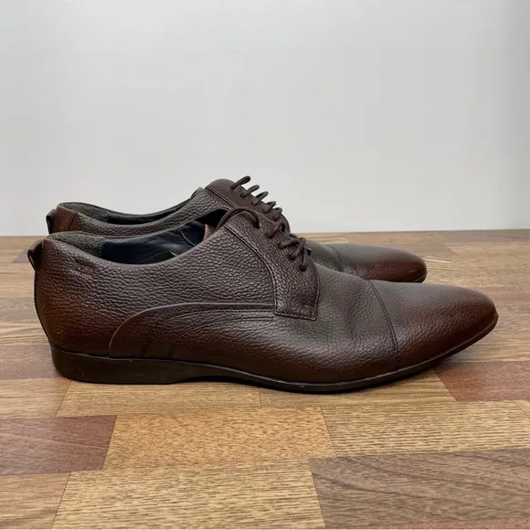 Hugo Boss Leather Oxford Dress Shoes Men’s SZ 9.5 Brown