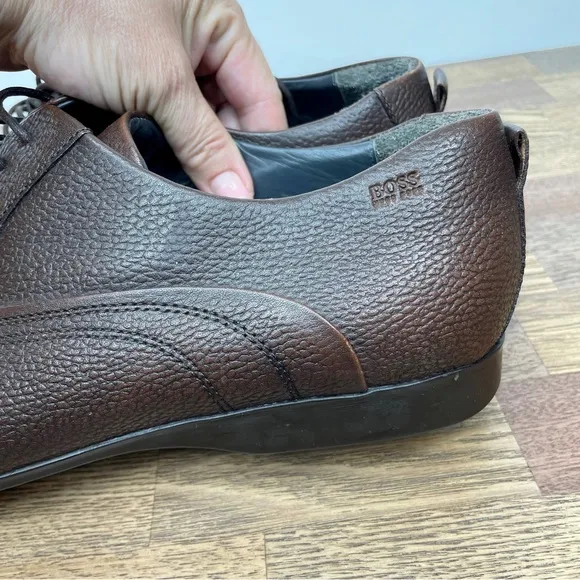 Hugo Boss Leather Oxford Dress Shoes Men’s SZ 9.5 Brown