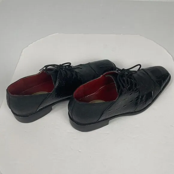 Hugo Vitelli Men's Dress Shoes Size 9 Black M621BLK Lace Up