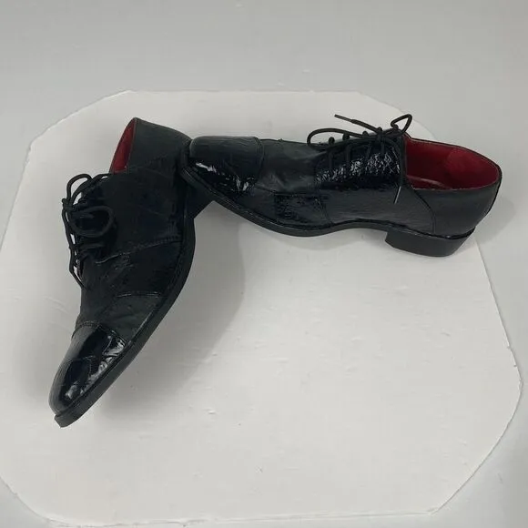 Hugo Vitelli Men's Dress Shoes Size 9 Black M621BLK Lace Up