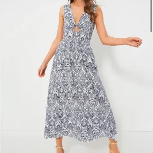 HYACINTH HOUSENavy Scroll Print Toula Dress