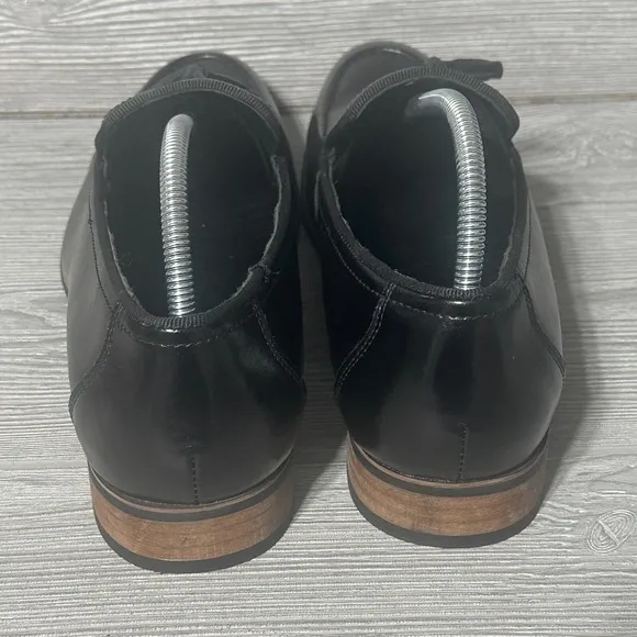 IKE by Ike Behar Leather Loafers Dress Shoes Tassels Black Mens 11.5 Slip On New