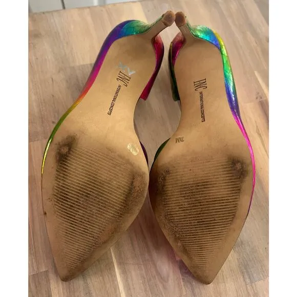 INC International Concepts Women's Rainbow Mermaid High Heels Pumps Size 7.5