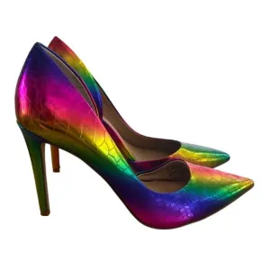 INC International Concepts Women's Rainbow Mermaid High Heels Pumps Size 7.5