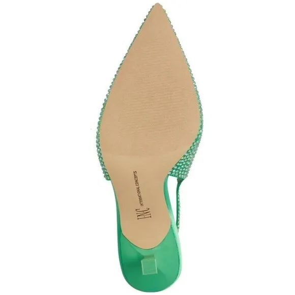 I.N.C. International Concepts Women's Shoes Ankle-Tie Pointed Green Pumps 6M