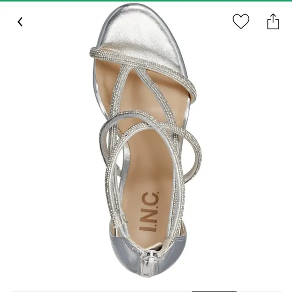 INC KRISTA STRAPPY SPARKLE DRESS SANDALS.  SIZE 8