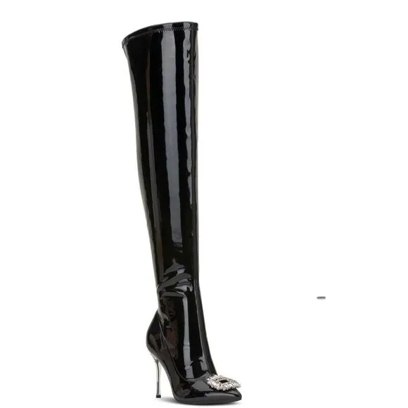 INC Womens Romina Black Pumps Knee-High Boots Shoes 6 Medium New