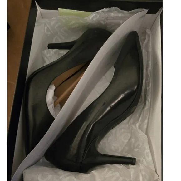 I.N.C. Zitah Pointed Toe Pumps in Black Smooth New Size 6 M