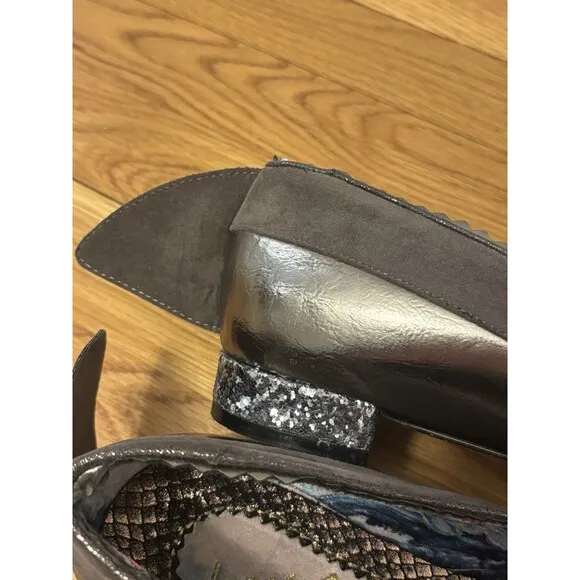 Irregular Choice Mr Shark-o Shark Flats Sharko Glitter Slip On Size 42 US 11