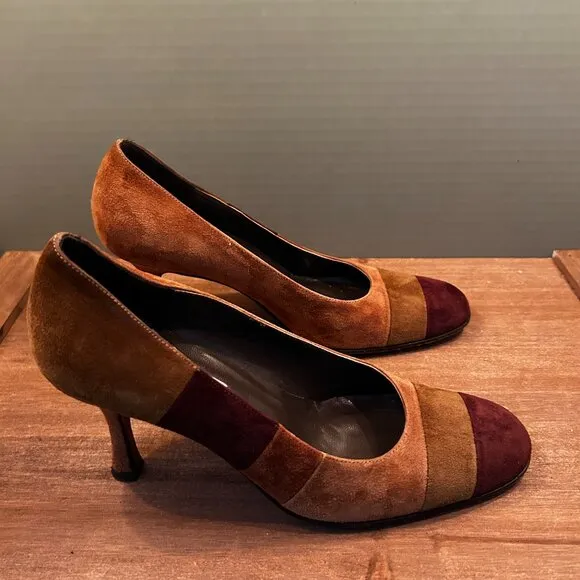 Isaac Mizrahi Womens Italian Multicolor 3&quot; Stiletto Heels 7M