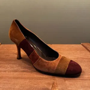 Isaac Mizrahi Womens Italian Multicolor 3&quot; Stiletto Heels 7M