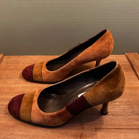 Isaac Mizrahi Womens Italian Multicolor 3&quot; Stiletto Heels 7M