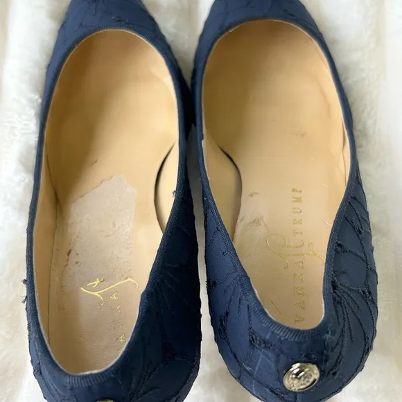Ivanka Trump navy blue floral print heels size 6.5