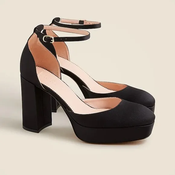 J. Crew Collection Satin Maisie Platform Pump