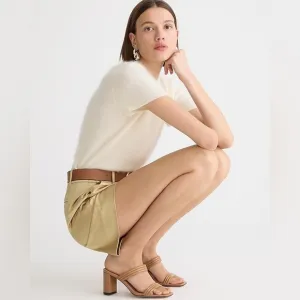 J Crew Evelyn double-strap heels in leather BX872