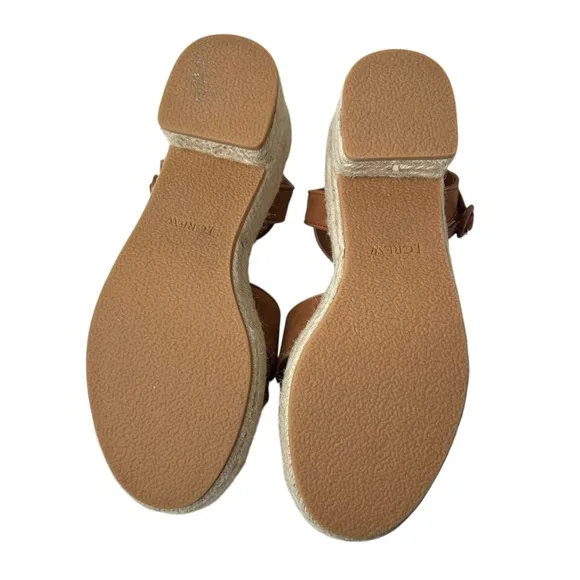 J. Crew Factory Platform espadrille heeled sandals size 8 tan