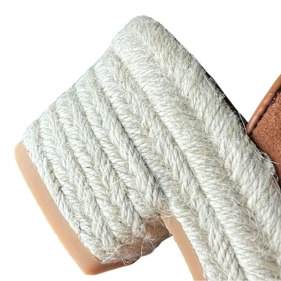J. Crew Factory Platform espadrille heeled sandals size 8 tan