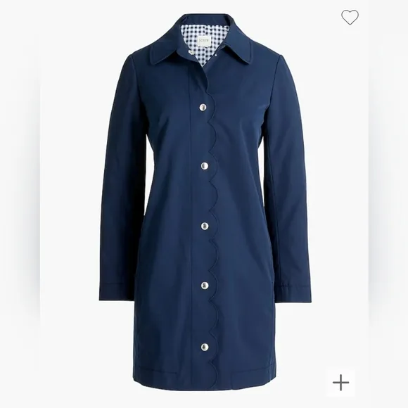 J Crew Scalloped Mac Coat