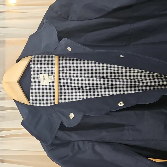 J Crew Scalloped Mac Coat