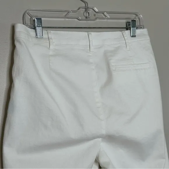 J. McLaughlin Women's Rainey White Front Slit Straight Leg Jeans Size 12