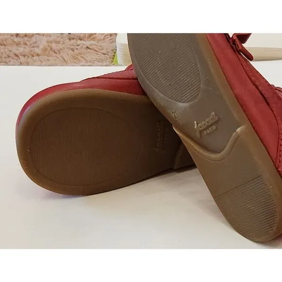 Jacadi Paris Girl Dress Shoes Made In Portugal Pink Leather Size 21 US 5.5c Red