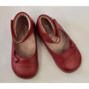 Jacadi Paris Girl Dress Shoes Made In Portugal Pink Leather Size 21 US 5.5c Red