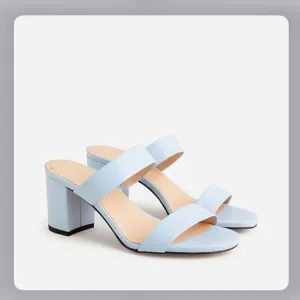 J Crew Leather double-strap block-heel sandals Size 8.5