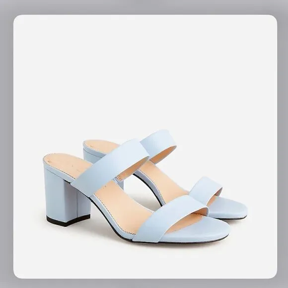 J Crew Leather double-strap block-heel sandals Size 8.5