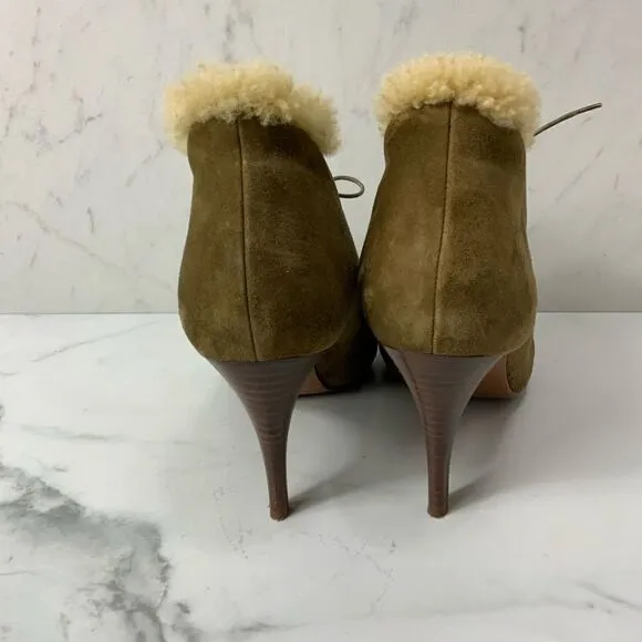 J. Crew shearling lined stiletto booties