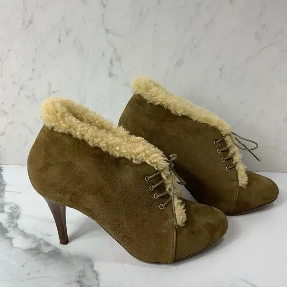 J. Crew shearling lined stiletto booties