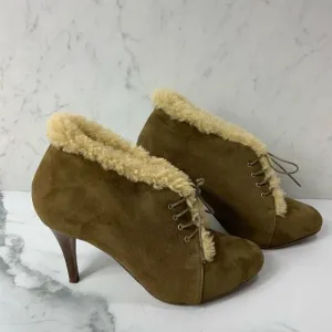 J. Crew shearling lined stiletto booties