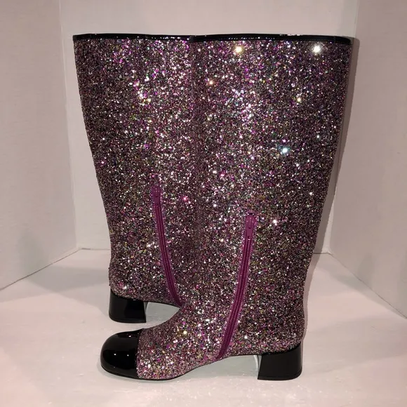 Jeffrey Campbell / Free People Mod About You 60’s Glitter Boots Shoes 7