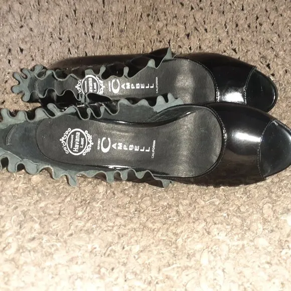 JEFFREY CAMPBELL-Michelle-Black Patent Leather
