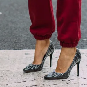 Jeffrey Campbell pump black clear