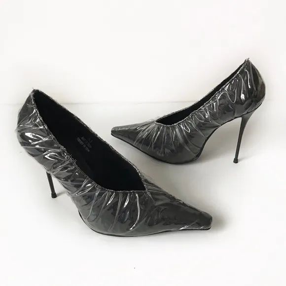 Jeffrey Campbell pump black clear