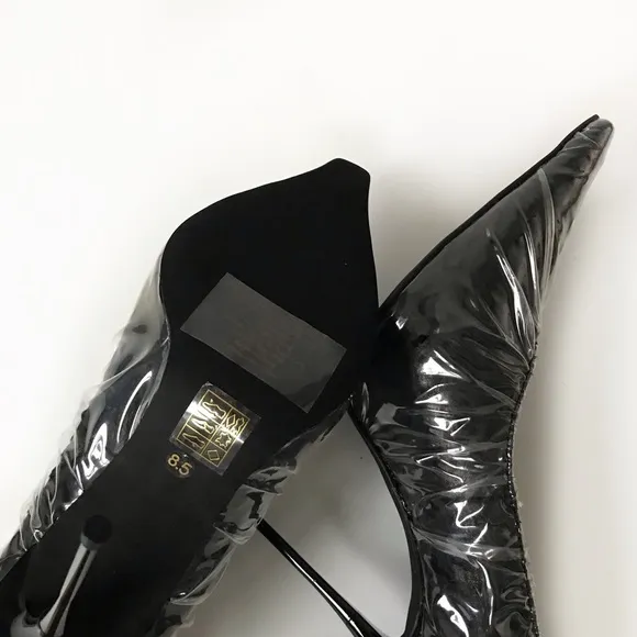 Jeffrey Campbell pump black clear