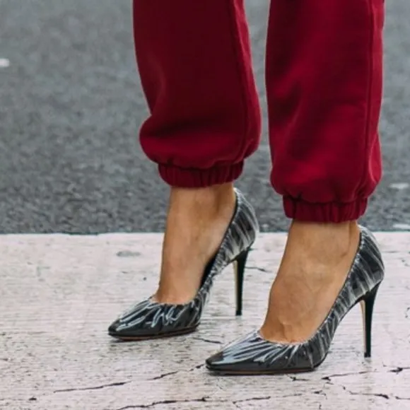 Jeffrey Campbell pump black clear