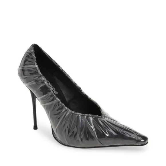 Jeffrey Campbell pump black clear