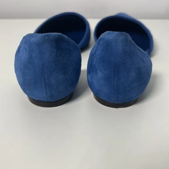 Jenni Kayne Womens Cobalt Blue Suede Mules Loafers Flats Size 38.5