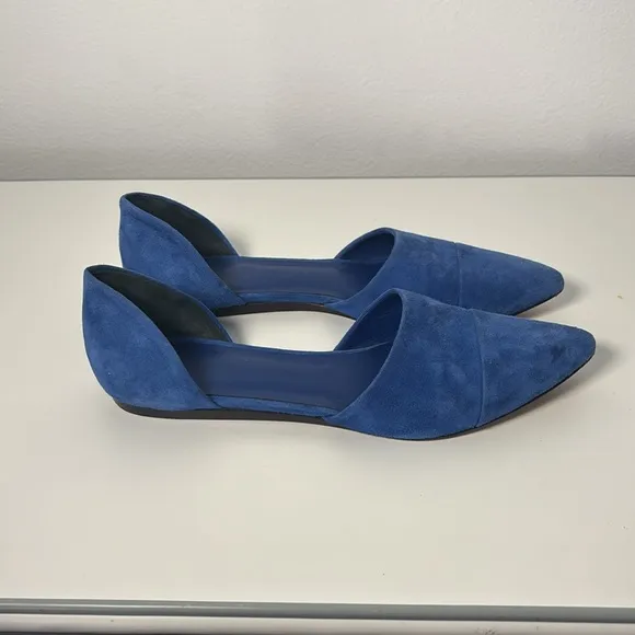 Jenni Kayne Womens Cobalt Blue Suede Mules Loafers Flats Size 38.5