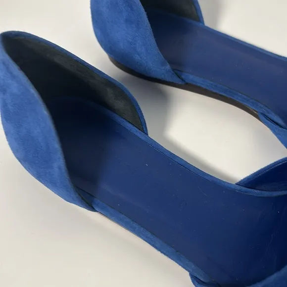 Jenni Kayne Womens Cobalt Blue Suede Mules Loafers Flats Size 38.5